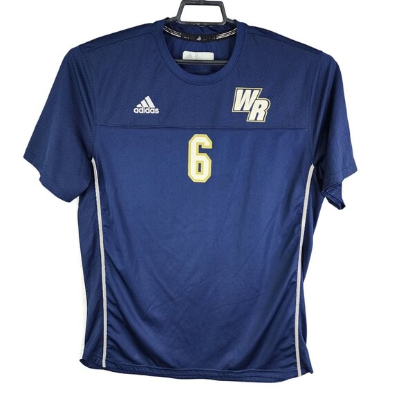 adidas Other - Mens Blue Adidas WR Number 6 Soccer Jersey Short Sleeve Crew Neck Size L